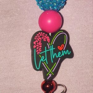 🩷 Handmade Let Them Bag Clip / Keychain
